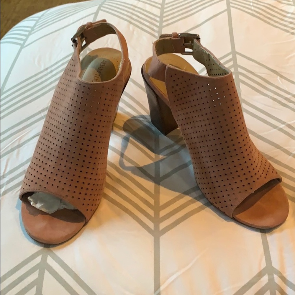 COPY - Adam Tucker dusty rose suede open toe bootie